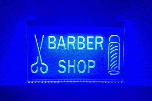 Kapsalon kapper barber neon bord lamp LED verlichting lichtb, Verzamelen, Merken en Reclamevoorwerpen, Nieuw, Verzenden