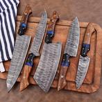 Keukenmes - Chefs knife - hout en gevouwen stalen, Antiek en Kunst