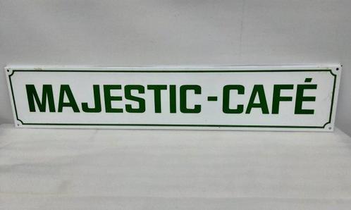Majestic- café - Reclamebord - Emaille, Antiek en Kunst, Antiek | Wandborden en Tegels