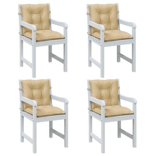 Stoelkussens beige 4 st - 100x50cm - retourdeal voor de t..., Tuin en Terras, Tuinmeubel-accessoires, Nieuw, Ophalen of Verzenden