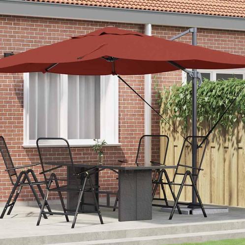 vidaXL Cantilever Roma parasol Rood en Zwart 352 x 251 x 260, Tuin en Terras, Parasols, Nieuw, 2 tot 3 meter, Verzenden