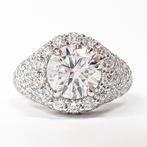 Ring - 14 karaat Witgoud - 4.21ct. tw. Diamant (Lab-grown) -, Nieuw