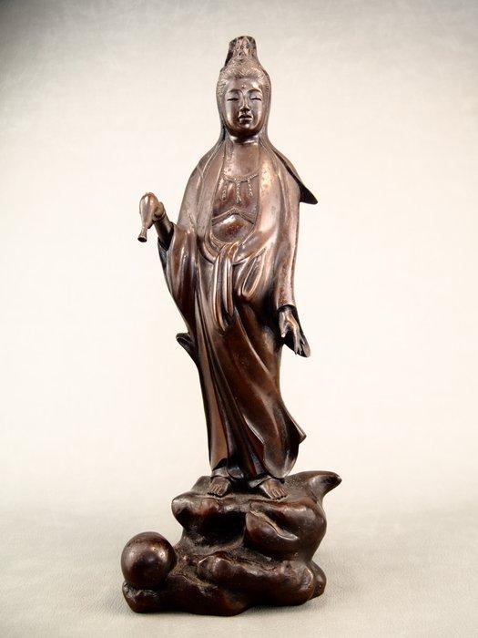 Johei Kannon  around 100150 years ago - Beeld Brons -, Antiek en Kunst, Antiek | Overige Antiek