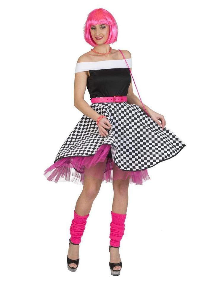 Rock n Roll Rok Zwart/Wit, Kleding | Dames, Carnavalskleding en Feestkleding, Nieuw, Ophalen of Verzenden