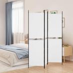 vidaXL Kamerscherm met 3 panelen 150x180 cm stof wit, Huis en Inrichting, Woonaccessoires | Kamerschermen, Verzenden, Nieuw