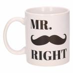 Mr. Right koffiemok / beker 300 ml - Bruiloft mokken, Huis en Inrichting, Nieuw, Ophalen of Verzenden