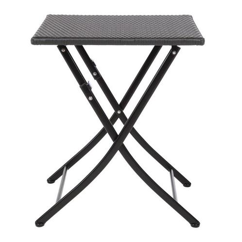 Inklapbare Tafel | Polyrotan/Staal | Zwart | In-/Outdoor |, Zakelijke goederen, Horeca | Keukenapparatuur, Nieuw in verpakking
