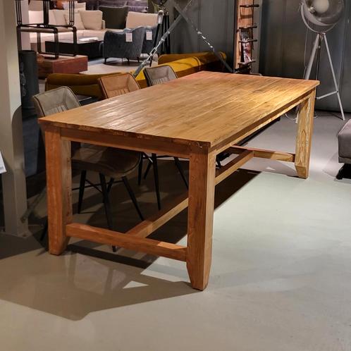 Eettafel Teakhout Ruud 220x100cm, Huis en Inrichting, Tafels | Eettafels, Ophalen of Verzenden