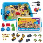 Speelzand bouwplaats koffer met vormpjes en meer., Kinderen en Baby's, Speelgoed | Educatief en Creatief, Ophalen of Verzenden