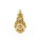 Gouden hanger van een mutsenbel (Hanger of bedel), Ophalen of Verzenden, Gebruikt, Goud, Overige merken