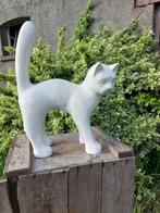 Beeld, Garden statue - Cat - Color white - 46 cm - polyresin, Antiek en Kunst