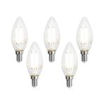 Set van 5 Smart E14 LED lampen C35 helder 4.2W 470 lm, Nieuw