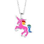 Fako Bijoux® - Ketting - Eenhoorn Regenboog Roze -, Verzenden, Nieuw