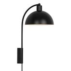 Zwarte wandlamp aluminium, Ellen, met schakelaar, Ophalen of Verzenden, Nieuw, Metaal, Basis