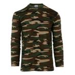 T-shirt leger camouflage woodland met lange mouwen maat....