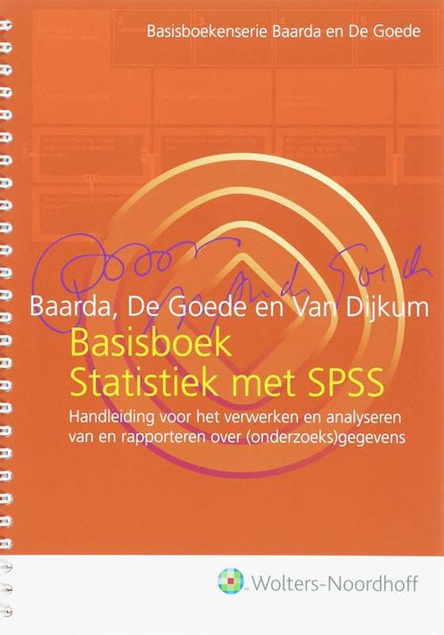 Basisboek Statistiek met SPSS 9789001700102 Martijn de Goede, Boeken, Wetenschap, Zo goed als nieuw, Verzenden