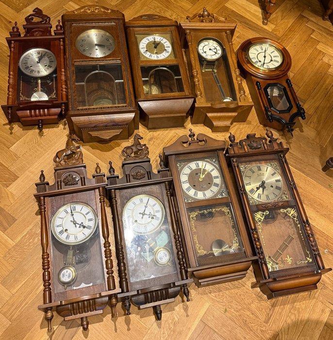 Pendule (9) - Hout - 1880-1950 - Verzameling van 9, Antiek en Kunst, Antiek | Klokken