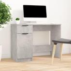 vidaXL Bureau 100x50x75 cm bewerkt hout betongrijs, Verzenden, Nieuw