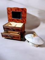 Sieradendoos (2) - Hout, Messing, Porselein - Decoratieve, Antiek en Kunst