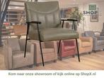 Leren fauteuil Beam - Vintage Stone (grijs), Huis en Inrichting, Fauteuils, Nieuw, Ophalen of Verzenden, Leer, 75 tot 100 cm