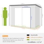 TRUUSK Stalen Tuinhuis, 2,7 M² Tuinschuur Met Dubbele Deur,, Tuin en Terras, Overige Tuin en Terras, Verzenden, Nieuw