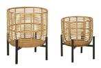 ROTAN VAASHOUDER SET 2 STUKS CM Ø 41X47-33X39, Ophalen of Verzenden, Nieuw