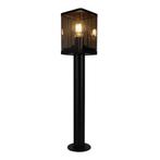 Vierkante staande buitenlamp 50CM PC lampenkap Zwart E27, Ophalen of Verzenden, Nieuw, Aluminium