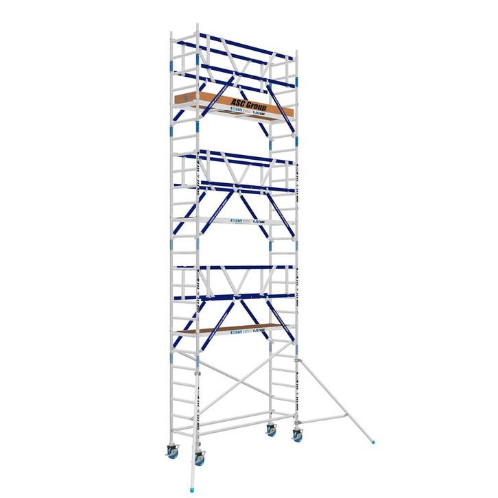 AGS Pro rolsteiger ASC 75 x 250 x 8,2wh tweezijdig, Doe-het-zelf en Verbouw, Steigers, Rolsteiger of Kamersteiger, Nieuw, 5 meter of hoger