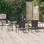vidaXL 7-delige Tuinset met kussens poly rattan zwart, Tuin en Terras, Tuinsets en Loungesets, 6 zitplaatsen, Nieuw, Tuinset, Verzenden