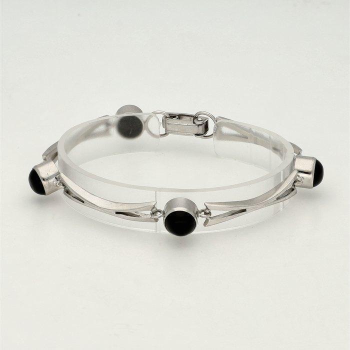 Onyx - Zilver - Armband, Antiek en Kunst, Antiek | Goud en Zilver