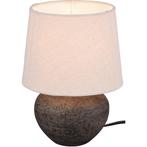 LED Tafellamp - Trion Leau - E14 Fitting - Rond - Mat Bruin, Huis en Inrichting, Lampen | Tafellampen, Ophalen of Verzenden, Nieuw