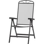 Siena Garden Elda klapstoel staal 65x60 cm - Zwart, Tuin en Terras, Tuinstoelen, Ophalen of Verzenden, Nieuw
