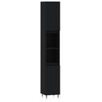Badkamerkast Zwart Hout|Tweedekansje | OP = OP, Huis en Inrichting, Badkamer | Badkamermeubels, (Half)hoge kast, Minder dan 50 cm