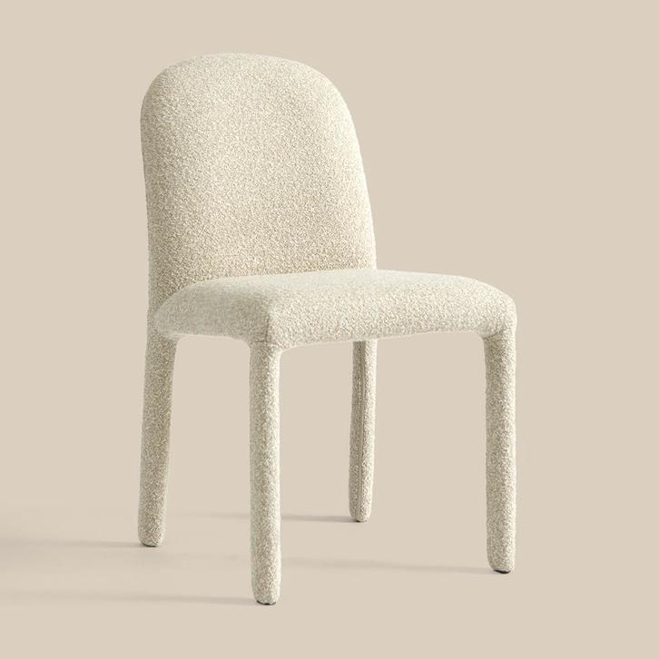 *WOONWINKEL* Beige Eetkamerstoel Volledig Stof, Huis en Inrichting, Stoelen, Nieuw, Verzenden