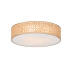 Oosterse plafondlamp rotan 40 cm 3-lichts - Tromma, Verzenden, Nieuw, Oosters
