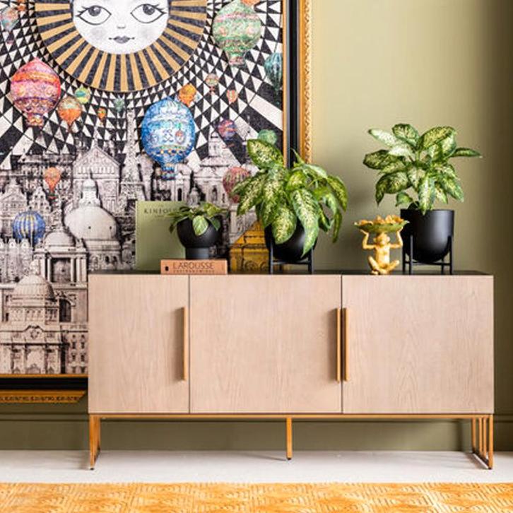 *WOONWINKEL* Kare Design Cesaro Design Dressoir Marmer En Ko, Huis en Inrichting, Kasten | Dressoirs, Nieuw, Verzenden