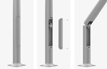 Kantelmast scharniermast 4,5 meter geanodiseerd aluminium  h beschikbaar voor biedingen