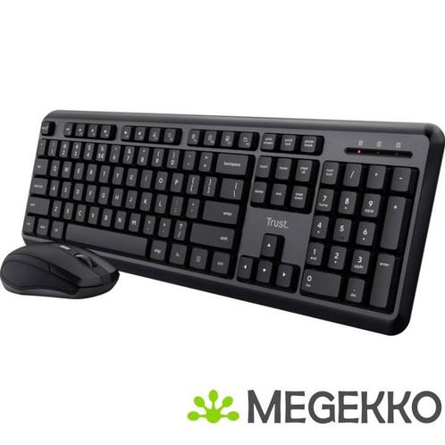 Trust TKM-350 Draadloze Desktopset Zwart, Computers en Software, Desktop Pc's, Nieuw, Verzenden