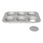 Patisse Mini Quichevorm Losse Bodem Silver-Top 6xØ10cm, Verzenden, Nieuw