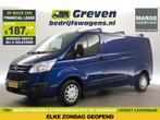 Ford Transit Custom 290 2.2 TDCI L2H1 Marge Airco Cam €187pm, Auto's, Blauw, Nieuw, Ford, Te koop