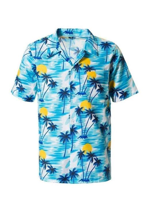 Tropicana Hawaii Shirt Blauw, Hobby en Vrije tijd, Feestartikelen, Feestartikel, Nieuw, Verzenden
