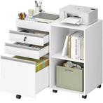 Witte Rolcontainer met Slot en 3 Laden met Open Vakken, Huis en Inrichting, Kasten | Roldeurkasten en Archiefkasten, Verzenden