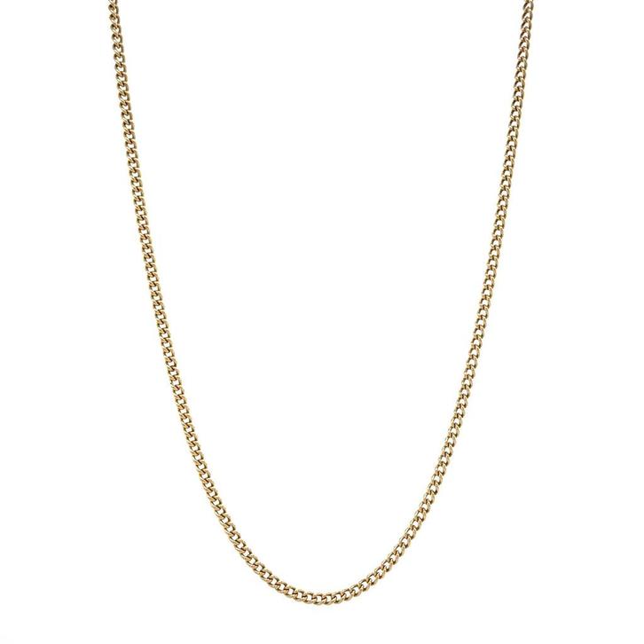 Gouden lengtecollier gourmet 49 cm 14 karaat, Sieraden, Tassen en Uiterlijk, Kettingen, Goud, Zo goed als nieuw, Goud, Verzenden