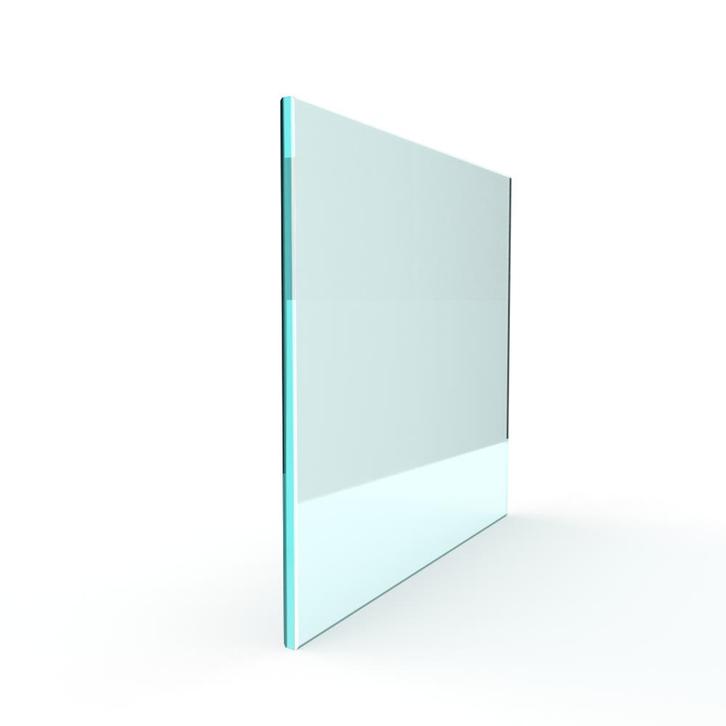 Enkel glas gehard blank melkglas 10 mm geslepen, Doe-het-zelf en Verbouw, Glas en Ramen, Nieuw, Ophalen of Verzenden