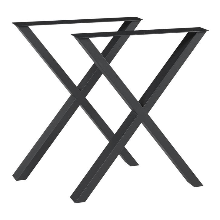 Stalen onderstel Greith set van 2 tafelpoot 72x59 cm zwart [, Huis en Inrichting, Tafelonderdelen, Verzenden