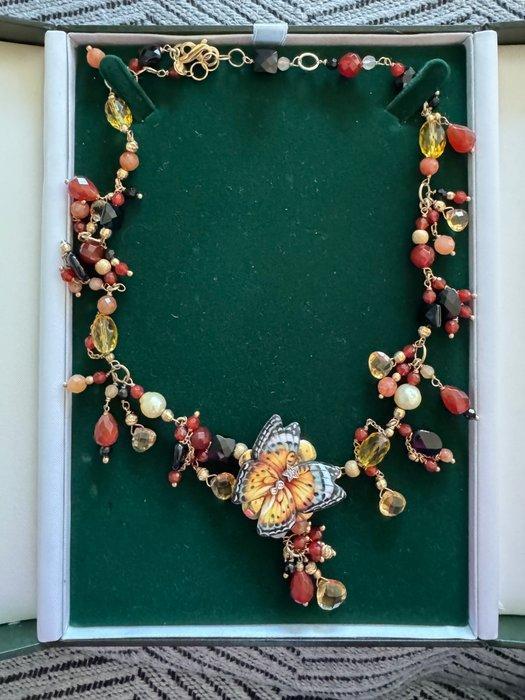Other brand - Kraagketting - Gabriella Rivalta - 18 karaat, Sieraden, Tassen en Uiterlijk, Antieke sieraden