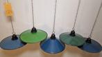 Plafondlamp (5) - Emaille, Staal - Emaille lamp, 5 stuks, Antiek en Kunst