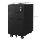 Mobiele Metalen Archiefkast 3 Laden met Slot Rolcontainer, Verzenden, Nieuw