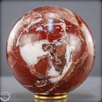 Natuurlijke rode jaspis en kwartsbal. zeer zeldzaam -, Verzamelen, Mineralen en Fossielen