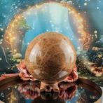 Edelsteen perzik maansteen bol met houder nr. 1, Verzamelen, Mineralen en Fossielen, Verzenden, Mineraal